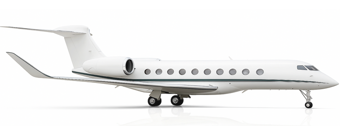 Gulfstream private charter aircraft on tarmac at White Plains airport